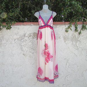 Ganesh floral polyester midi summer dress M